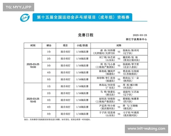 全运会乒乓球赛程与国际赛事撞期 运动员参赛策略面临挑战